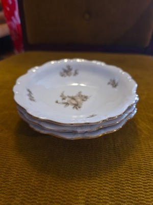 6 Johann Haviland China Sepia Rose Pattern Small Fruit Bowls 5 1/4''