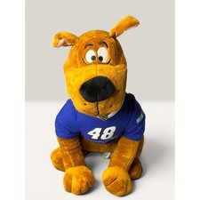 Scooby-Doo Jimmie Johnson NASCAR 48 Plush Stuffed Animal Blue Jersey Brown Dog