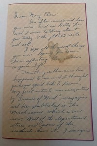 Vintage 1940s Occult Ephemera Letter to Mary Carrington (Wife of Hereward)