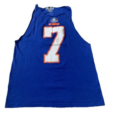 Men s NFL Denver Broncos JOHN ELWAY #7 Hall of Fame MODIFIED Tank top Sz Small 