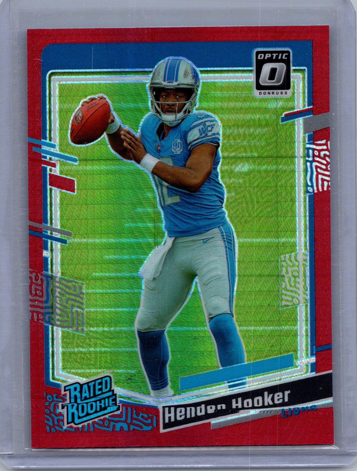 2023 Donruss Optic #234 Hendon Hooker Red Hyper