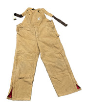 Vintage Carhartt Lined Double Knee R01 Bib Overalls 42 X 30 Outdoor USA