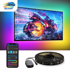 TV LED Backlight, RGBIC Smart LED Strip Lights for 55-65 Inch Tvs, Bluetooth and