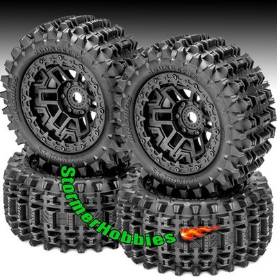 4 JConcepts 4088-39912 Magma - pre-mounted on 3450B 17mm hub wheels Kraton 6s