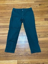 Brooks Brothers Womens Natalie Fit Pants Sz 12 Green Chino Stretch Cotton Twill