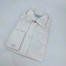 Eton Dress Shirt Mens M 15 1/2 - 39 White Textured Contemporary Fit Button Up