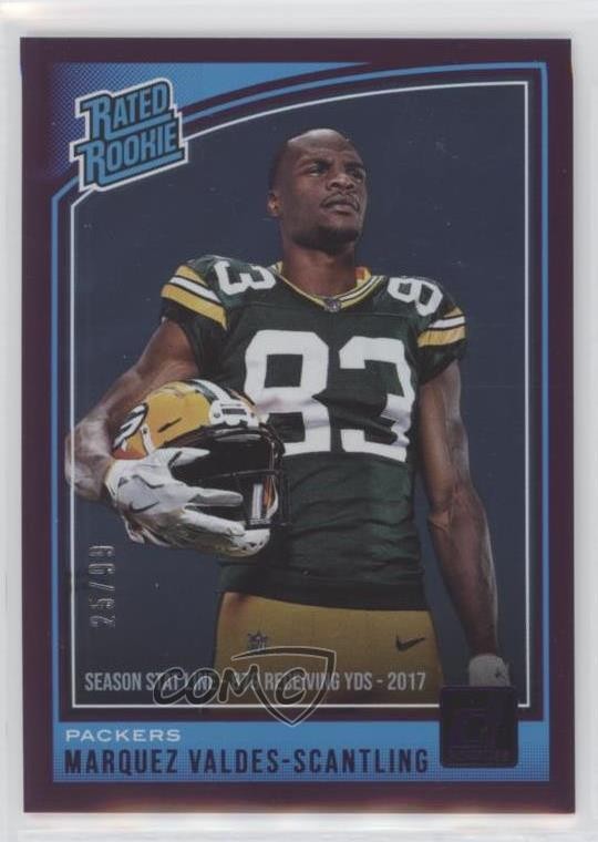 Marquez Valdes-Scantling Panini Donruss #336 Season Stat Line