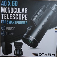 40x60 High Definition Monocular Telescope with Smartphone Adapter BAK4 Prism FMC