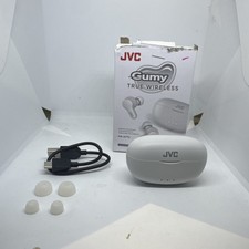 JVC Gumy HA-A7T2 True Wireless Bluetooth Earbuds   Coconut White   24H Playtime