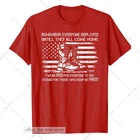 RED Friday Shirt Remember Everyone Deployed American Flag Patriotic Military Tee