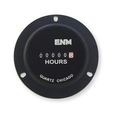 ENM T40B45 DC Hour Meter,6 Digit,Round,10-80VDC 2PAN7