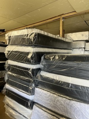 bamboo Mattress Black White Leaf Print Geometric Rectangle Bedroom Adults