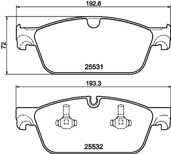 Bremsbelagsatz Scheibenbremse Hella Pagid 8DB 355 020-141 FüR GL GLE Mercedes-image