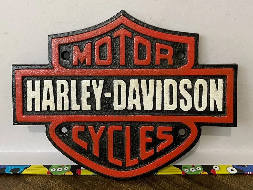 New Cast Iron Non Original Harley-Davidson Sign