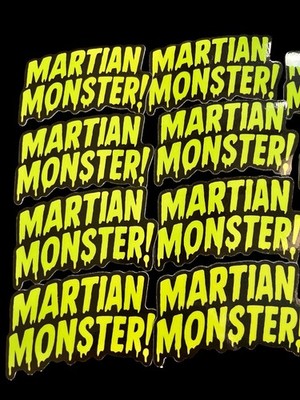 Phish Martian monster Mars Attacks! Glow In The Dark Sticker Kasvot Vaxt  Vinyl | eBay