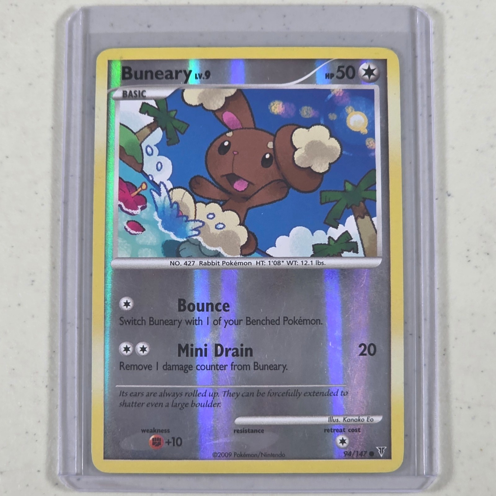 Buneary 2009 Pokemon TCG Supreme Victors Reverse Holo Common Card 94/147 MP