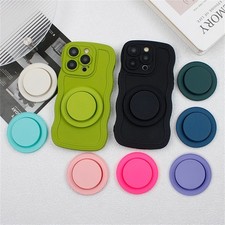 For iPhone 12-17 Magsafe Magnetic Solid Color Pop-Up Socket Grip Stand Holder