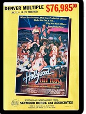 Anuncio impreso de comercio de la industria del cine Hollywood Hot Tubs 1984