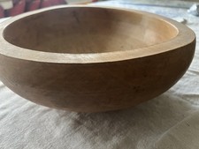VTG Large Hand Turned Wooden Dough Bowl Fruit Bowl Rustic Primitive 15