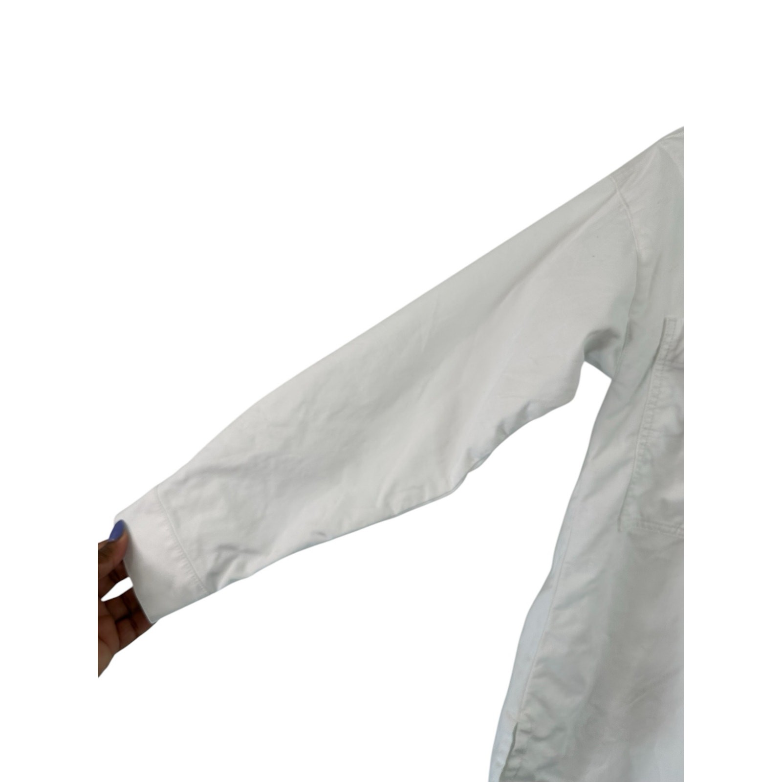 Eileen Fisher White Basic Full Button Coastal Gra… - image 7