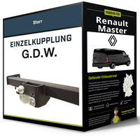 Starre AnhäNgerkupplung für Renault Master 11.2012-Jetzt III G.D.W. NEU AHK