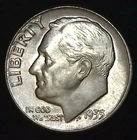 1955-P 10C Roosevelt Dime BU 90% Silver 26owt0306-3