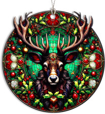 Reindeer Christmas Ornament 2025 Acrylic Woodland Nature Lover Gift Home Decor