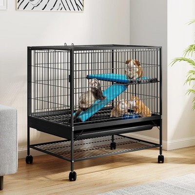 DWVO 2 Tiers Small Animal Cage with Wheels Ferrets