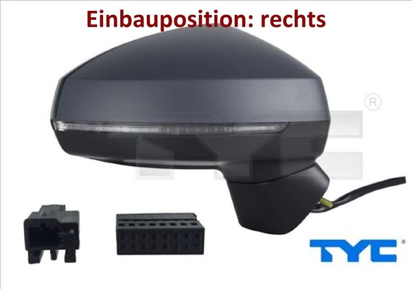 TYC 302-0099 AußEnspiegel Rechts Spiegel AußEn FüR Audi-image