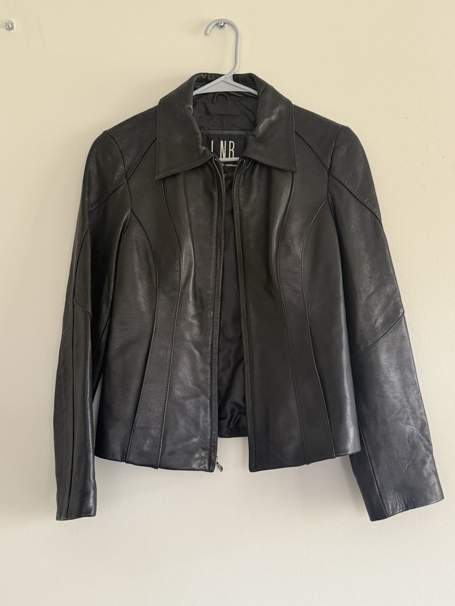 Vintage LNR by La Nouvelle Renaissance Black Genuine Leather Zip