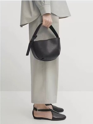 Massimo Dutti  New leather handbag, single shoulder crossbody bag, casual bag