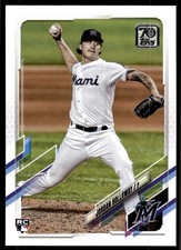 2021 Topps Update Jordan Holloway Rookie Miami Marlins #US82