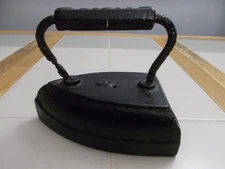Antique Wapak Black Cast Iron #8 Sad Iron Unique Doorstop Bookend Decor