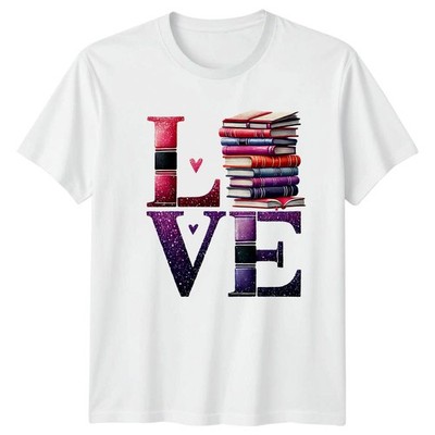 Liebe Damen T-Shirt Buch Liebhaber Lesen Geburtstag Geschenk für Sie