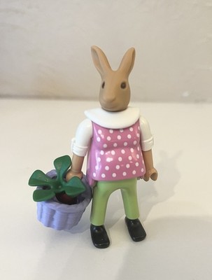 Playmobil Rare Custom Figure Easter Bunny Pregnant Woman Mother Retired