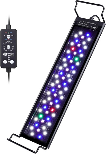 Aquarium LED Beleuchtung 14W Vollspektrum 30-45Cm 9 Farben 10 Helligkeitsstufen-image