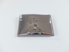  NO CUSTOMS TAX ALEXANDER MCQUEEN Skull reflective silver leather card holder