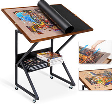 Jigsaw Puzzle Tables with Cover and 5 Adjustable Angles, Double-Sided Puzzle Boa