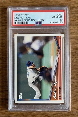 1994 Topps Pre-Production Horizontal - Nolan Ryan #700 - PSA 10 - Texas Rangers
