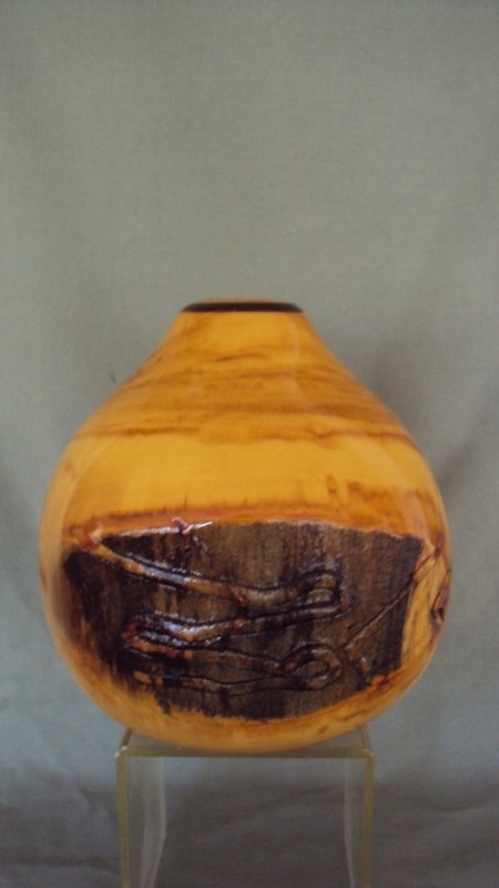 ASPEN COVE HAND CRAFTED BURL ASPEN WOOD DECORATIVE CANDLE HOLDER COLORADO signed