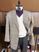 Vintage 1980s-90s Valentino Uomo made in Italy plaid sport coat size 42L