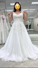 Tulle A-line Wedding Dress with Floral Appliques