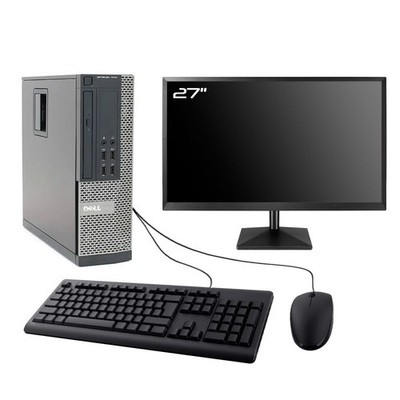PC Dell Optiplex 7010 SFF Bildschirm 27 '' Intel I5-3470 RAM 8Go SSD 480Go W10