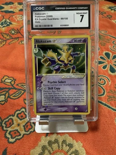 Alakazam Gold Star 99/100 Holo EX Crystal Guardians Pokemon CGC 7 Near Mint