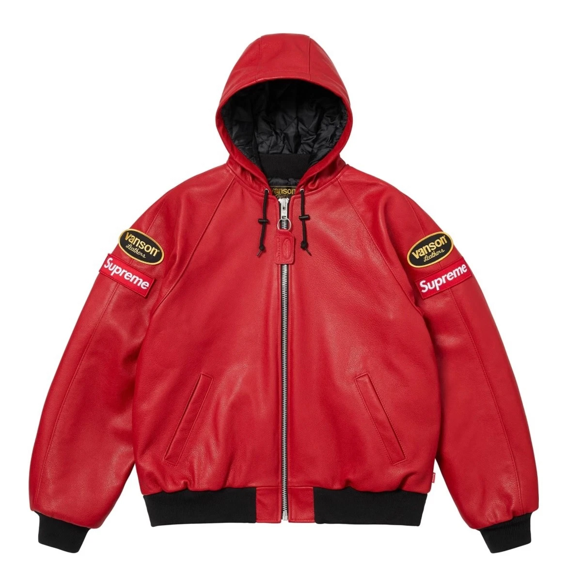 Supreme Leather Outer Shell Red Coats, Jackets & Vests for Men for