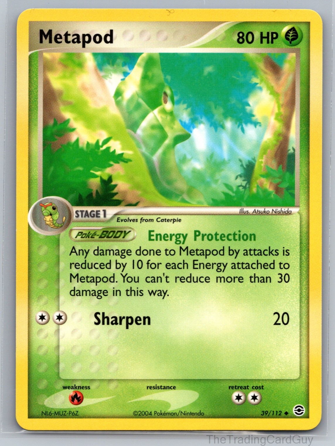 Metapod Uncommon FireRed & LeafGreen Normal 39/112 NM