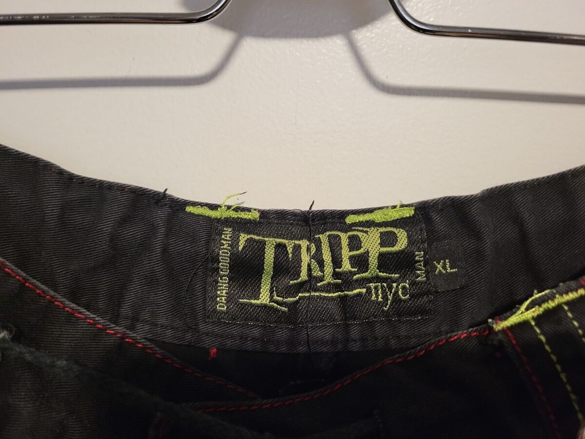 TRIPP NYC MEN'S XL CARGO ZIP-OFF SHORTS GOTH RAVE BONDAGE TRIPP NYC MEN'S XL CARGO ZIP-OFF SHORTS GOTH RAVE BONDAGE