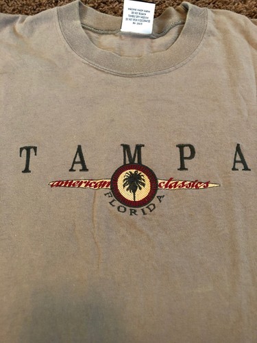 Vintage 90s Tampa Florida Tourist T Shirt Earth Collection USA Made Size Large - Picture 6 of 12
