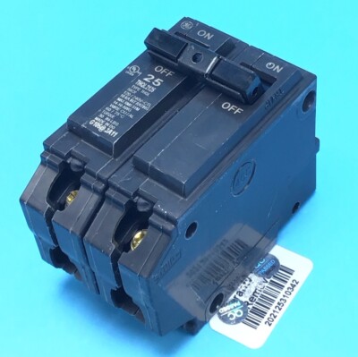 New Circuit Breaker GE THQL2125  25 Amp  2 Pole 120/240v   Type THQL