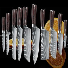 Profi Küchenmesser Kochmesser Set Japanisches Damaskus Muster Edelstahl Messer
